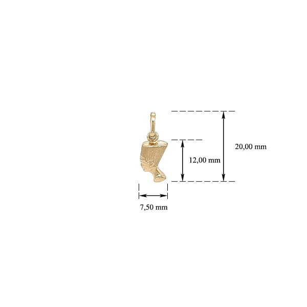 Zlatý Přívěsek Nefertiti