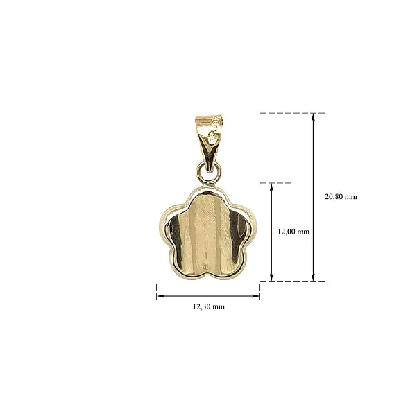 Zlatý Přívěsek Květina