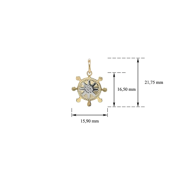 Gold Pendant Rudder