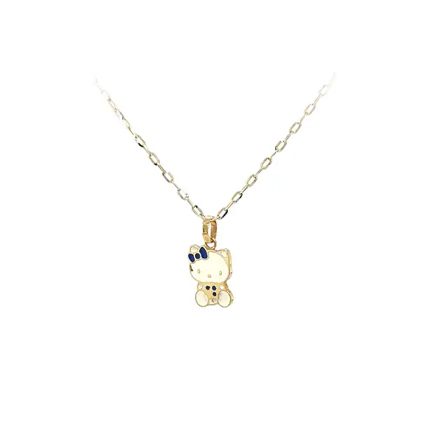 Zlatý Přívěsek Hello Kitty