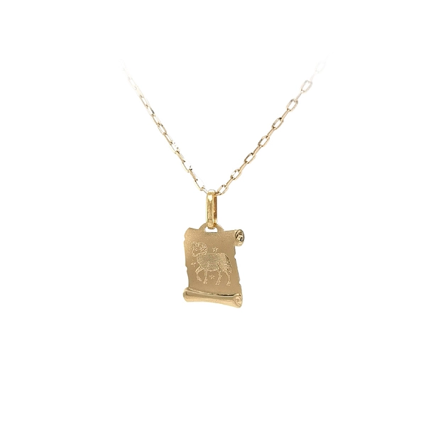 Gold Pendant Sign of the Ram