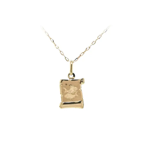 Zlatý Přívěsek Znamení Ryba