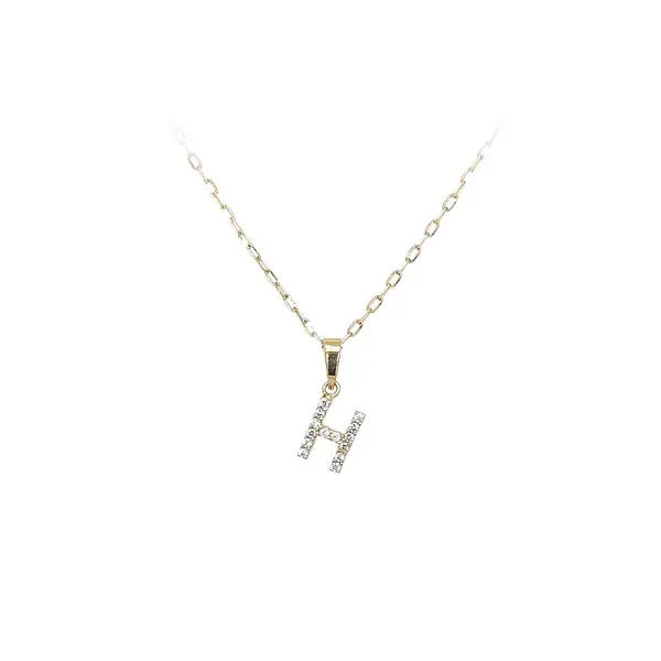 Zlatý Přívěsek Písmeno H