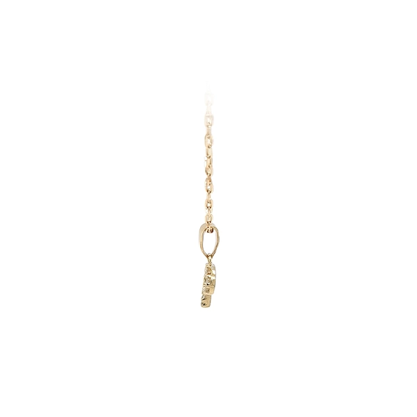 Gold Pendant Letter P with Zircones