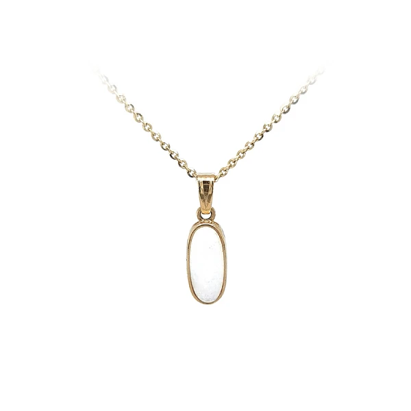 Gold Pendant with Opal