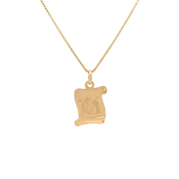 Gold Pendant Aquarius