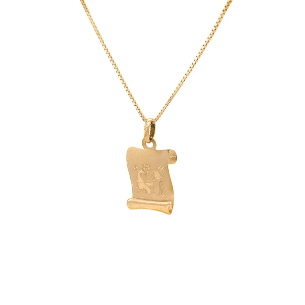 Gold Pendant Aquarius