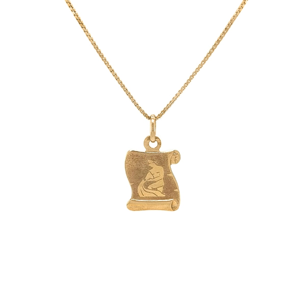 Gold Pendant Aquarius