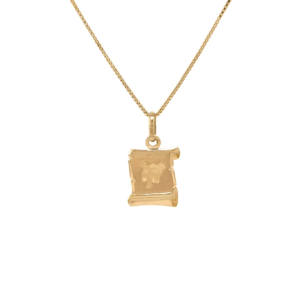 Gold Pendant Aquarius