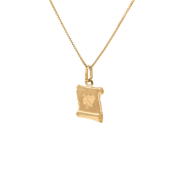 Gold Pendant Aquarius