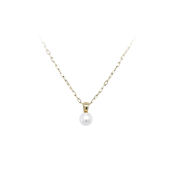 Gold Pendant with Pearl