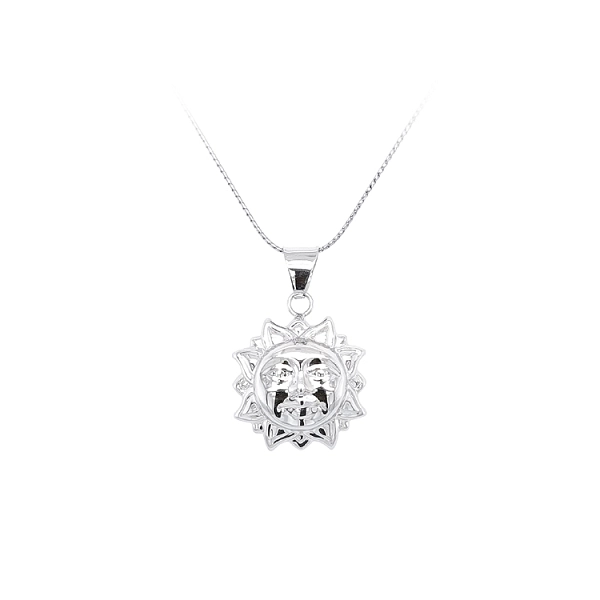 Pendant of the Sun made of White Gold