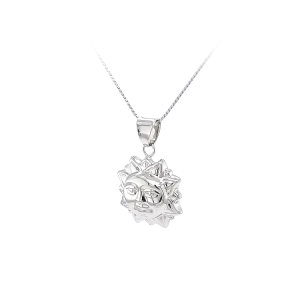 Pendant of the Sun made of White Gold
