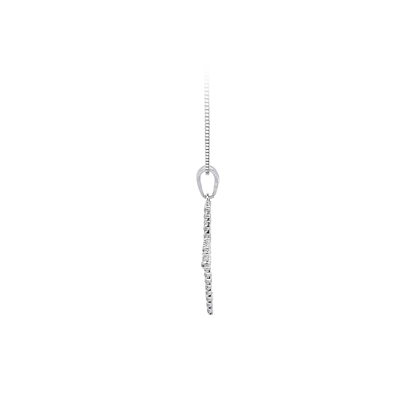 Pendant Cross with Zircons White Gold