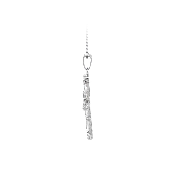 Pendant Cross with White Gold Zircons