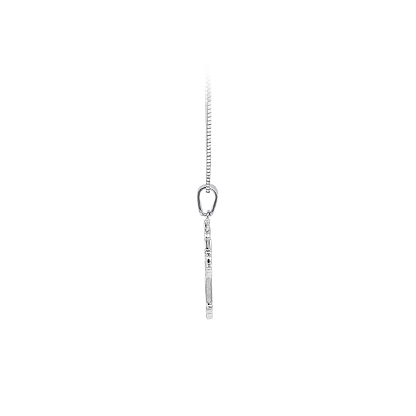 Pendant Cross with White Gold Zircons