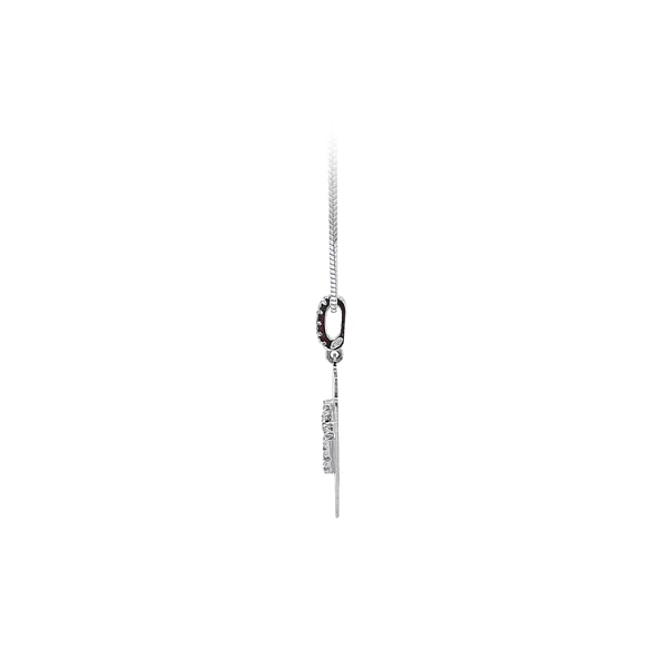 Pendant Cross with White Gold Zircons