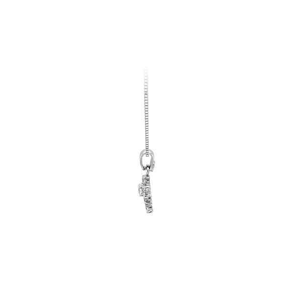 Pendant Cross with White Gold Zircons