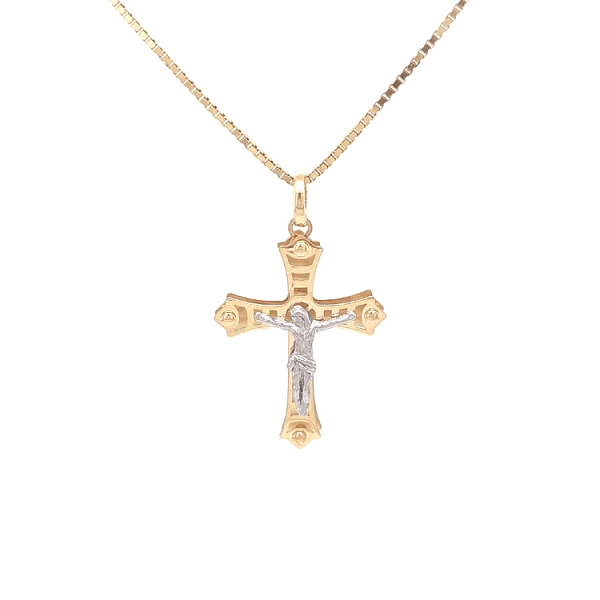 Golden Cross with Jesus Christ