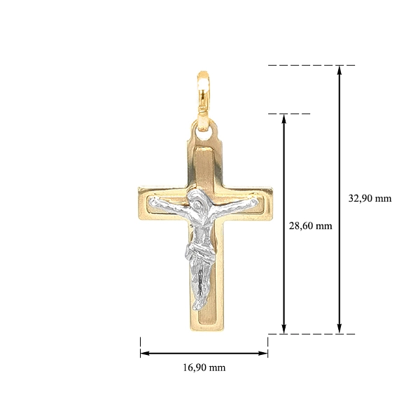 Golden Cross with Jesus Christ