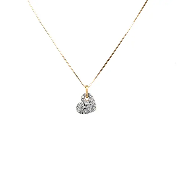 Zlatý Přívěsek Srdce se Zirkony