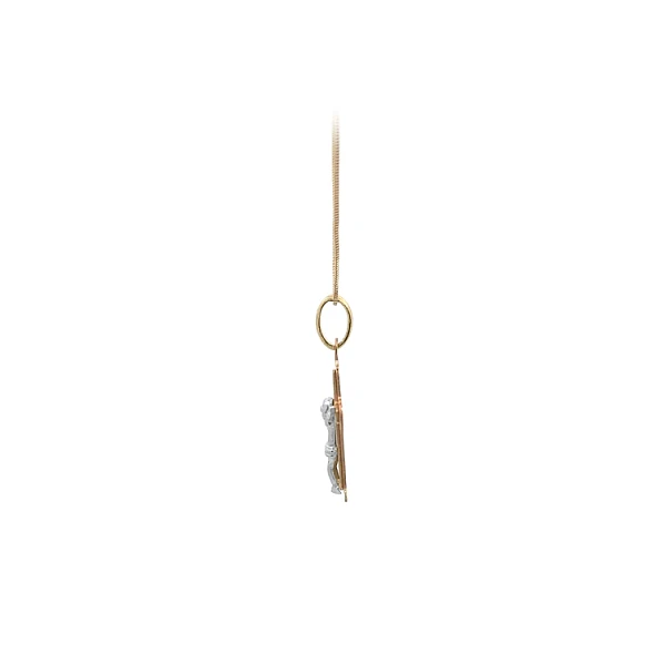 Gold Pendant Cross with Jesus Christ