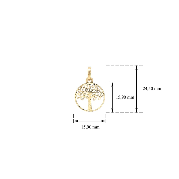 Gold Pendant Tree of Life