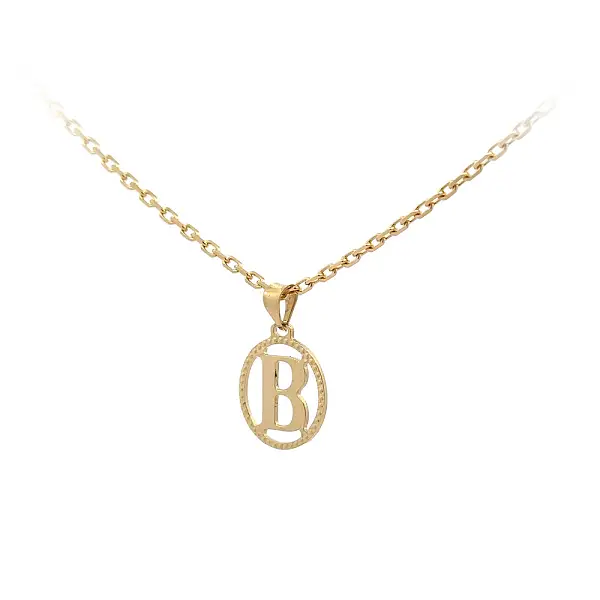 Zlatý Přívěsek Písmeno B