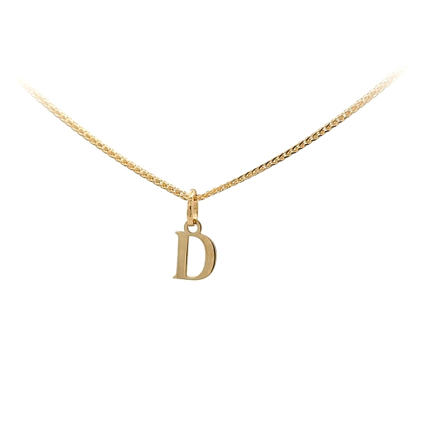 Gold Pendant Letter D