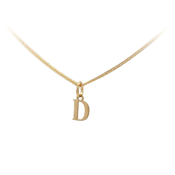 Gold Pendant Letter D