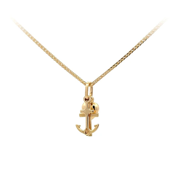 Gold Pendant Heart, Anchor, Cross
