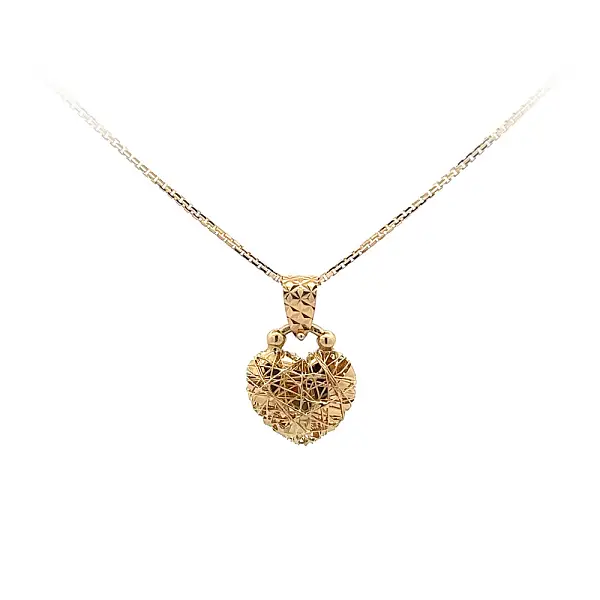 Zlatý Přívěsek Srdce