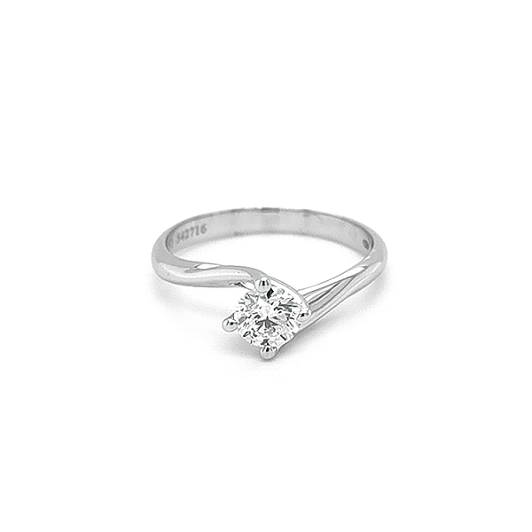 Gold Engagement Ring with Diamond