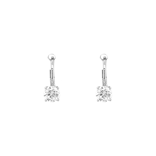 Gold Earrings with Diamonds