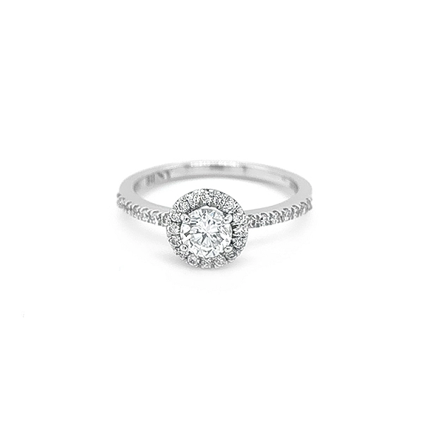 Gold Engagement Ring with Diamonds