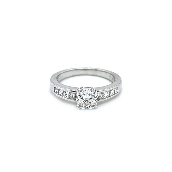 Gold Engagement Ring with Diamond