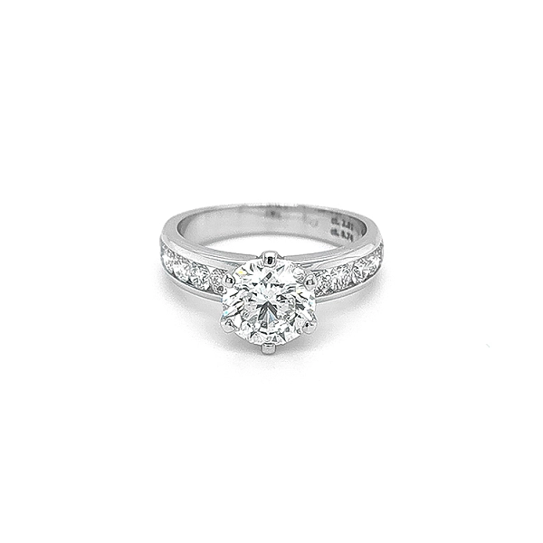 Gold Engagement Ring with Diamonds