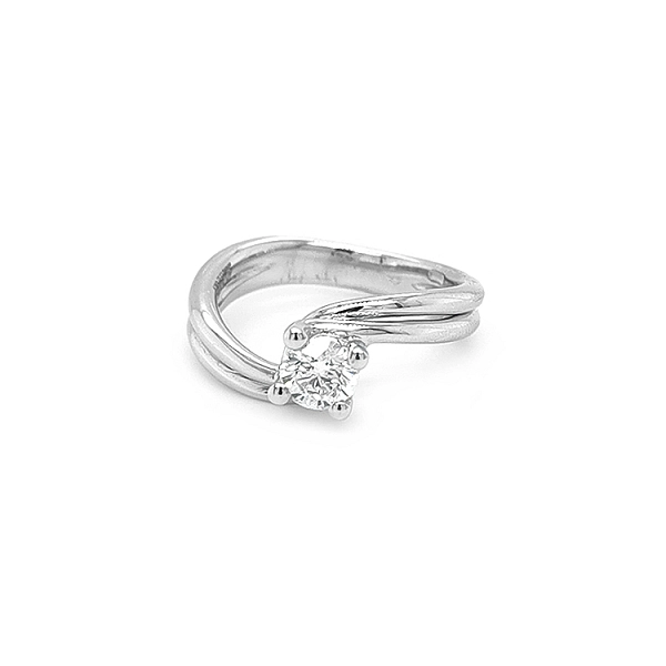 Gold Engagement Ring with Diamond