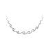Elegant women’s white gold necklace with zirconia