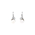 Elegant earrings with pearl and zirconia