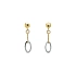 Elegant two-tone gold drop earrings