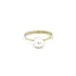 Gold Ring with White Pearl