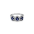 Gold Ring with Sapphires and Diamonds