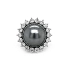 Gold Ring with Natural Pearl and Diamonds