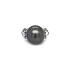 Gold Ring with Natural Pearl and Diamonds