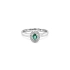 Emerald ring with white gold diamonds
