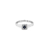 Gold ring with sapphire and diamonds