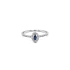Gold ring with sapphire and diamonds