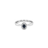 Gold ring with sapphire and diamonds