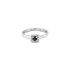 Gold ring with sapphire and diamonds